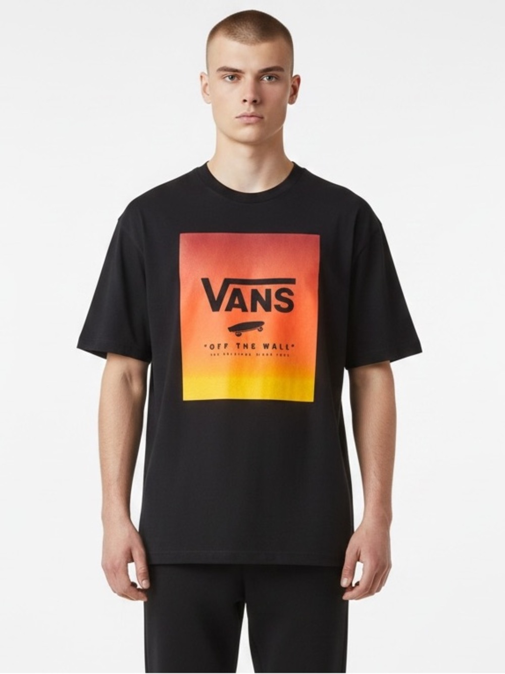 VANS OFF THE WALL men’s large black T-shirt very good condition 100% cotton